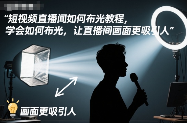 短视频直播间如何布光教程,学会如何布光,让直播间画面更吸引人-资源社·项目库
