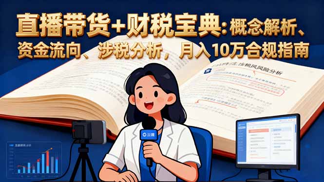 直播带货+财税宝典:概念解析、资金流向、涉税分析,月入10万合规指南-资源社·项目库