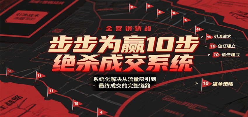 步步为赢10步绝杀成交系统，系统化解决从流量吸引到最终成交的完整链路-资源社·项目库