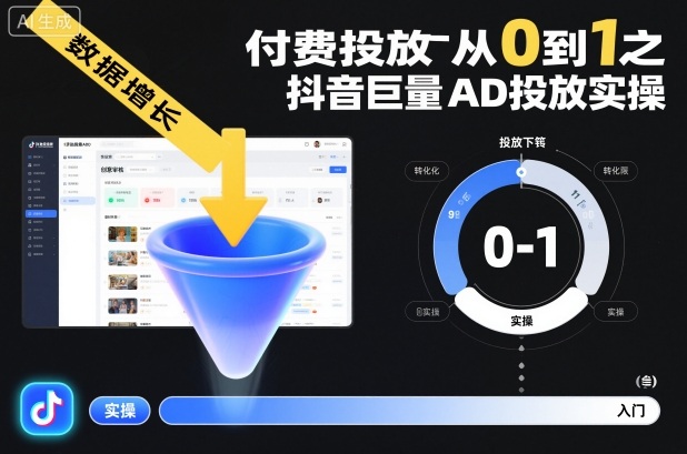 付费投放从0到1之抖音巨量AD投放实操-资源社·项目库